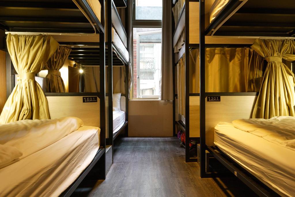 Postel nebo postele na pokoji v ubytování Angels Hostel Taipei Ximen