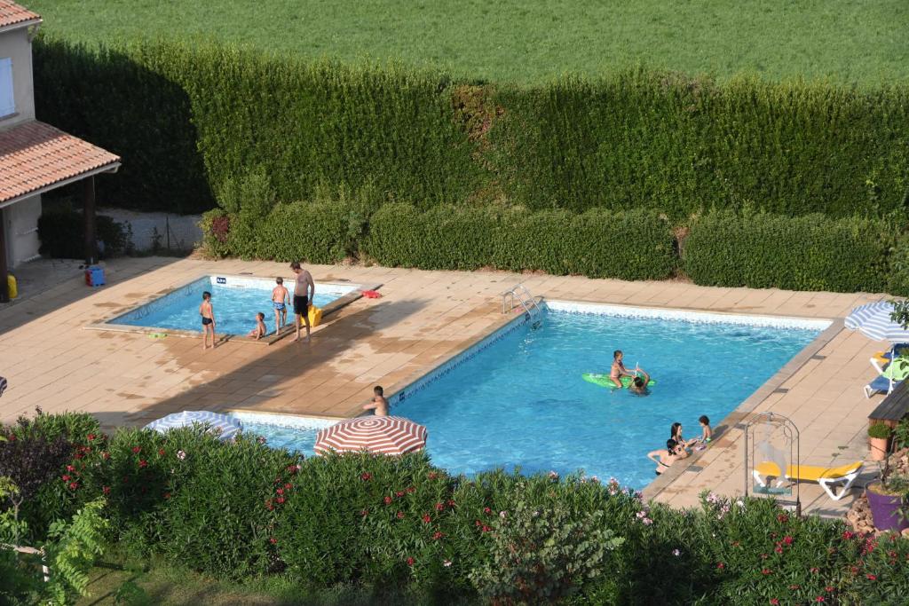 un groupe de personnes jouant dans une piscine dans l'établissement Résidence Vacances Fontenelle, à Raphèle