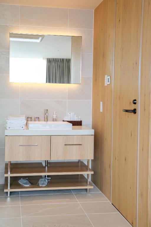 Koupelna v ubytování Hotel Comfact