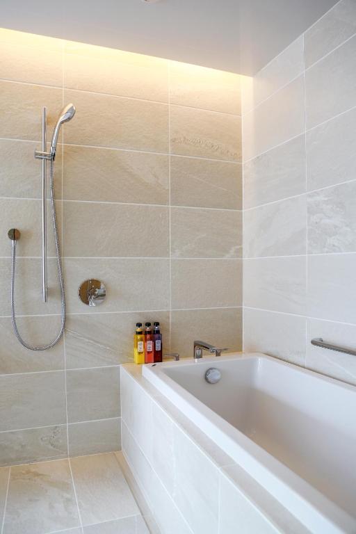 Koupelna v ubytování Hotel Comfact