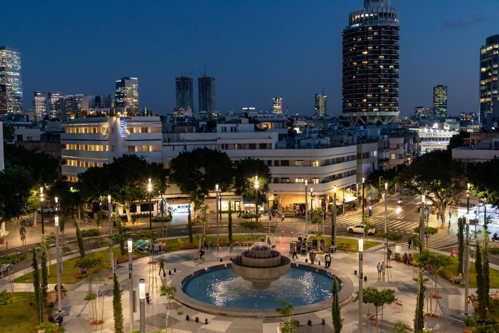 Nespecifikovaný výhled na destinaci Tel Aviv nebo výhled na město při pohledu z hotelu