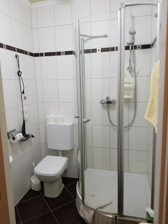 Koupelna v ubytování Hotel Am Kuhbogen
