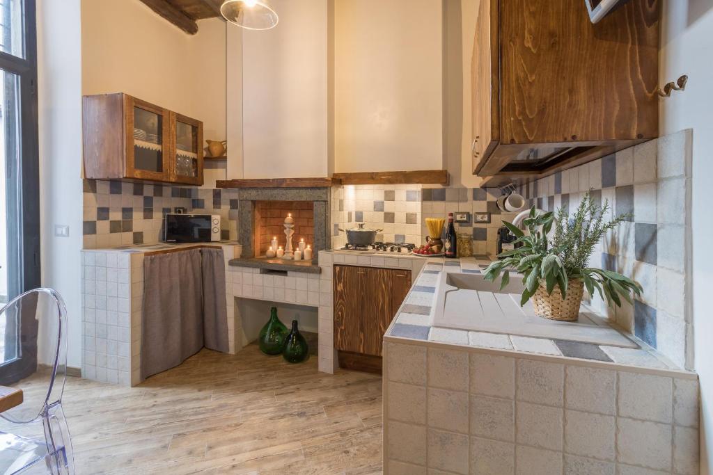 Kuchyň nebo kuchyňský kout v ubytování Casa Claudia
