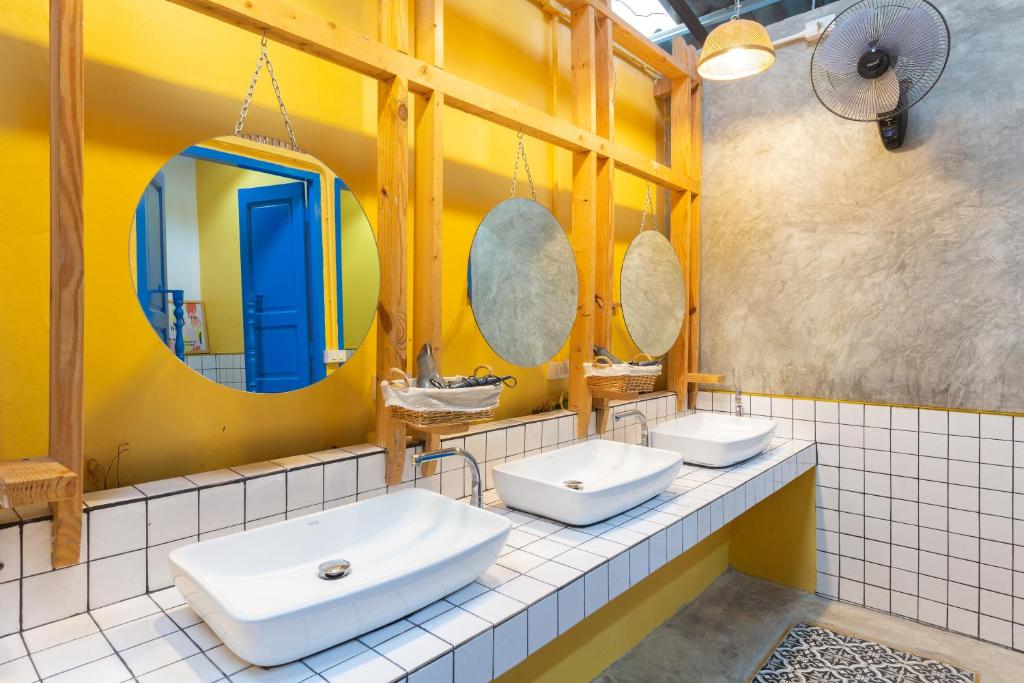Koupelna v ubytování Aekkeko hostel