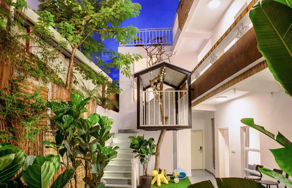 Balkón nebo terasa v ubytování Huizhou Xilin West Lake Boutique Hotel