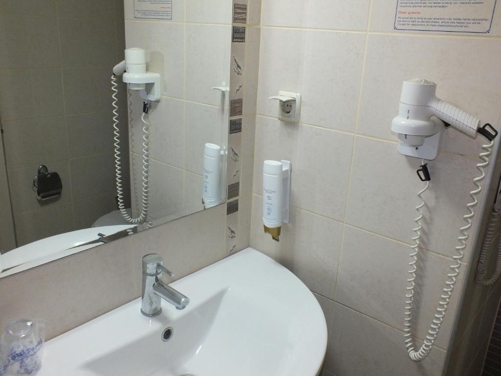 Koupelna v ubytování Derici Hotel