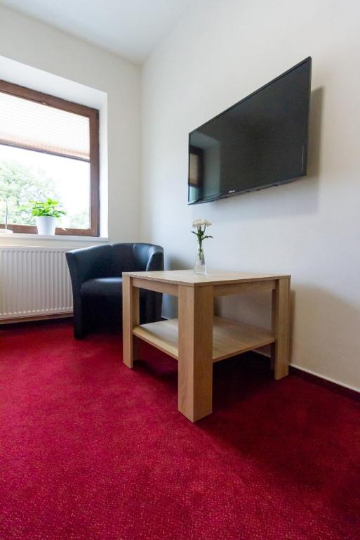TV a/nebo společenská místnost v ubytování Hotel Ungar