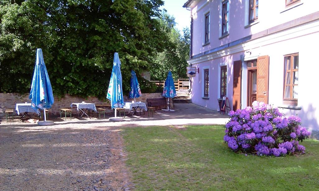 Κήπος έξω από το Hotel Castle Mlýn Maděrovka