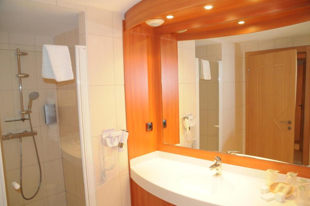Koupelna v ubytování Hotel Cigoland
