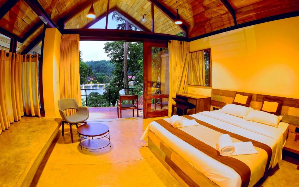 Postel nebo postele na pokoji v ubytování SWP Eco Lodge