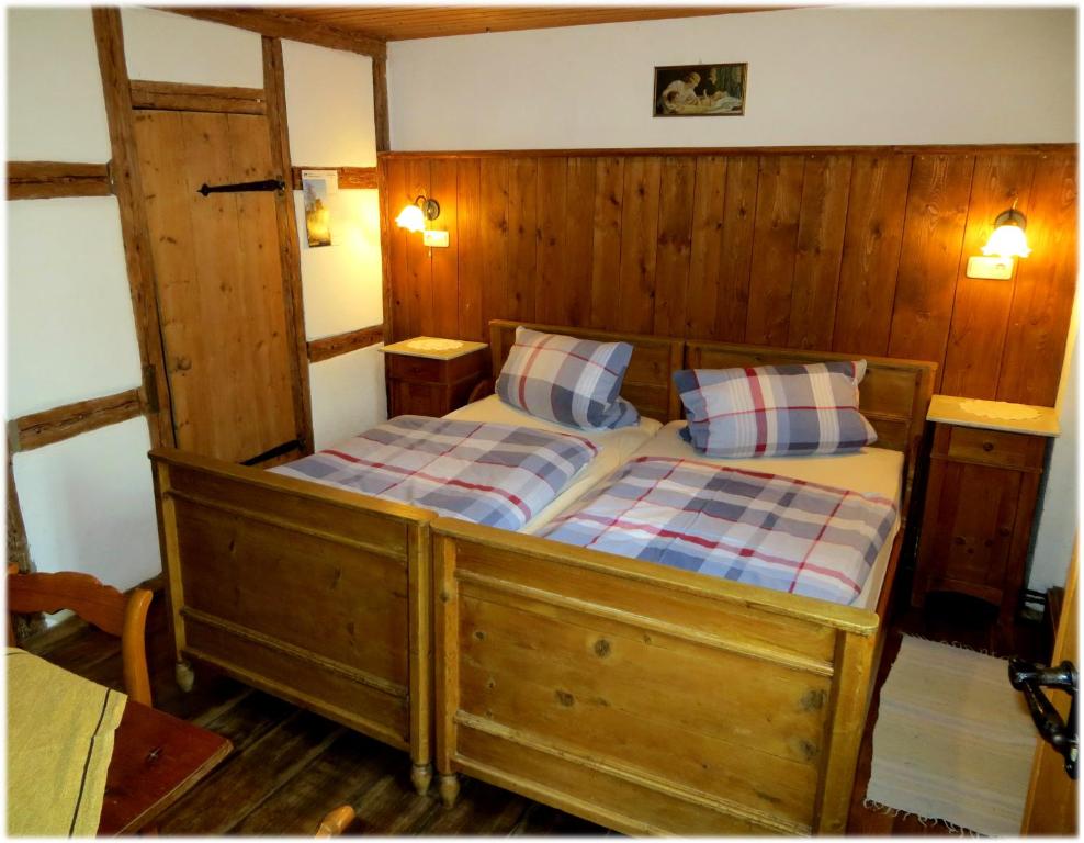 Postel nebo postele na pokoji v ubytování Ferienhaus Pfeiffer