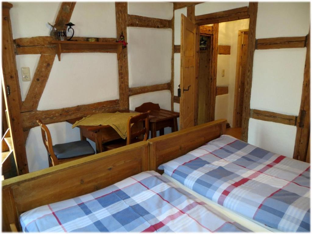 Postel nebo postele na pokoji v ubytování Ferienhaus Pfeiffer