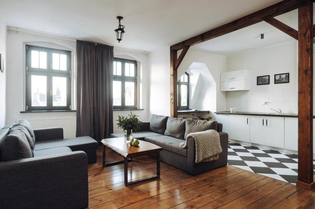 Apartamenty Europa - Nowomiejski市场景观（四楼）的豪华公寓