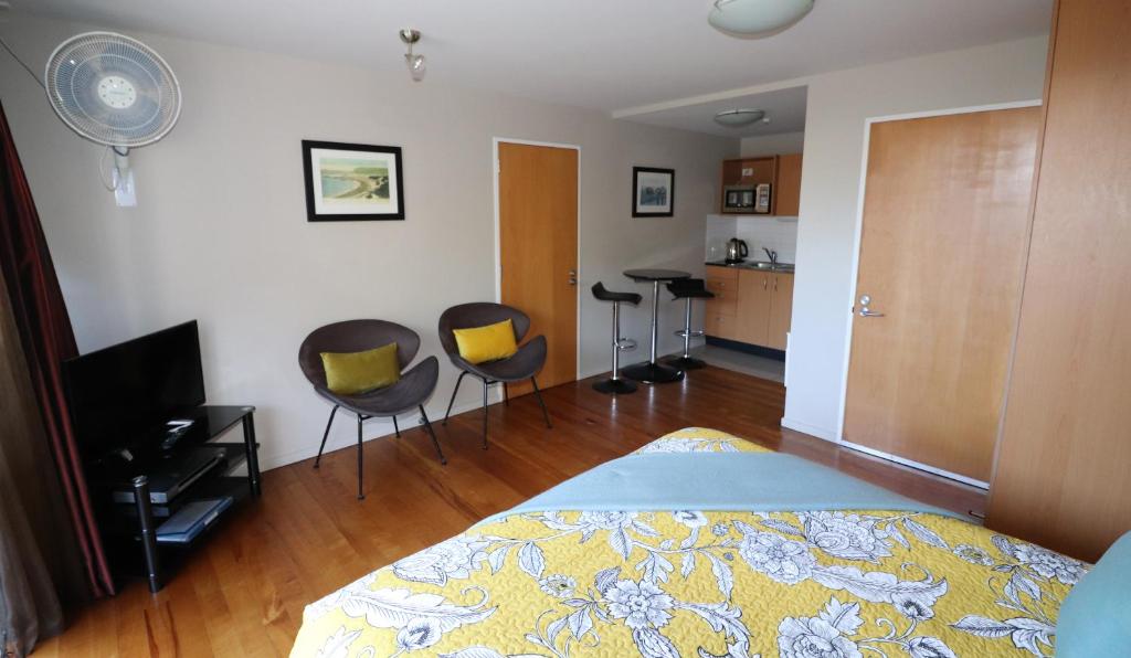Kuchyň nebo kuchyňský kout v ubytování Sumner Bay Motel