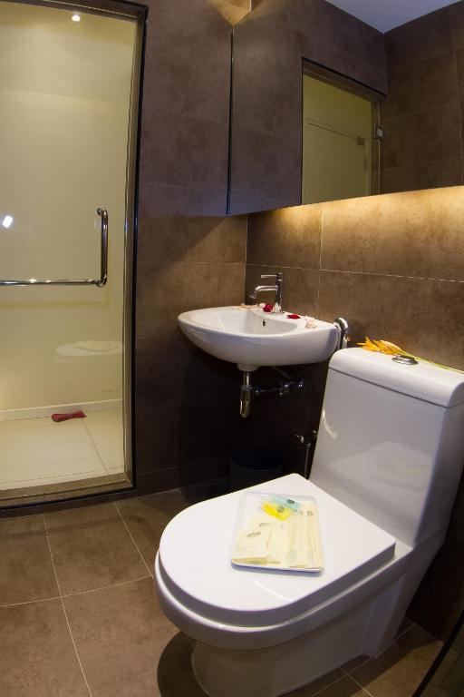 Koupelna v ubytování Mood Hotel