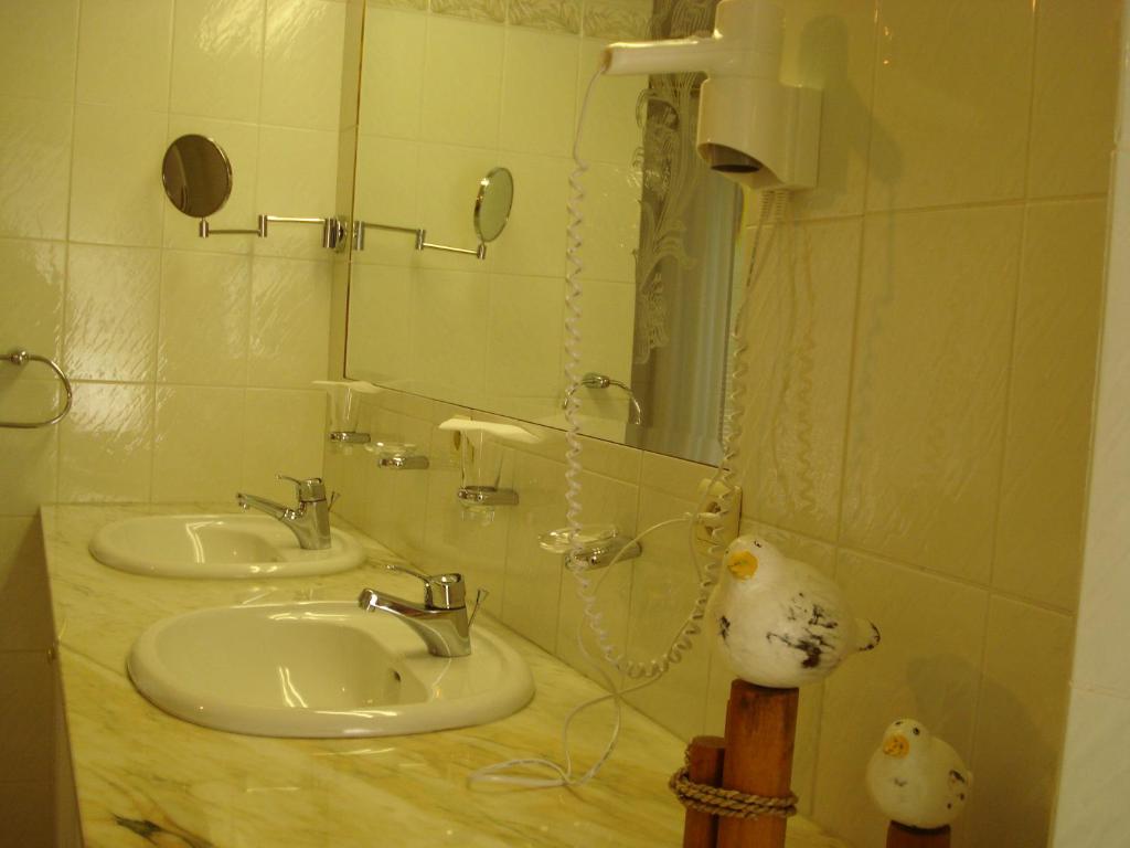 Koupelna v ubytování Charme - Hotel Lindenhof
