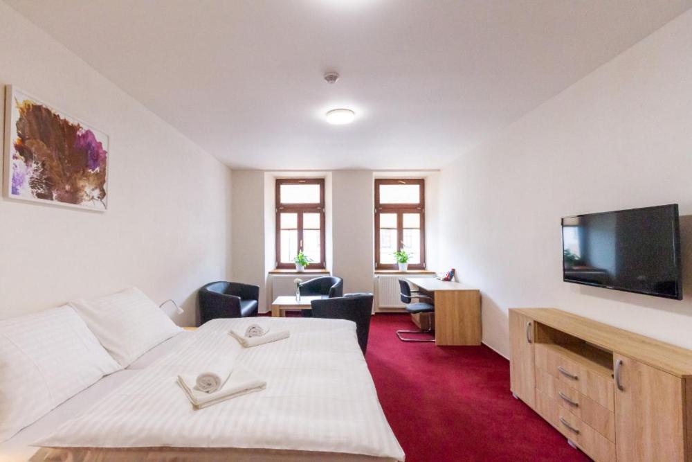 TV a/nebo společenská místnost v ubytování Hotel Ungar