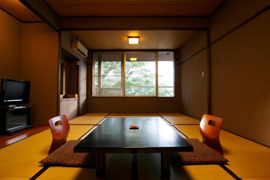 TV a/nebo společenská místnost v ubytování Mount View Hakone