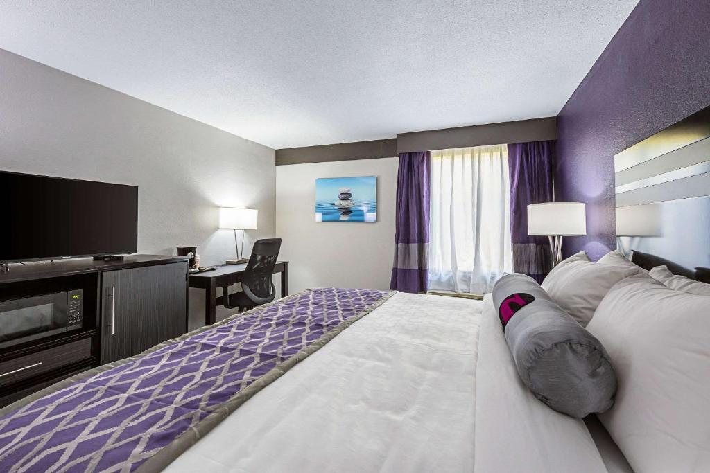 Katil atau katil-katil dalam bilik di Clarion Inn & Suites near Downtown
