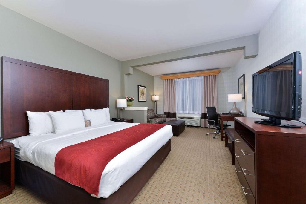 TV a/nebo společenská místnost v ubytování Comfort Suites Airport Tukwila Seattle