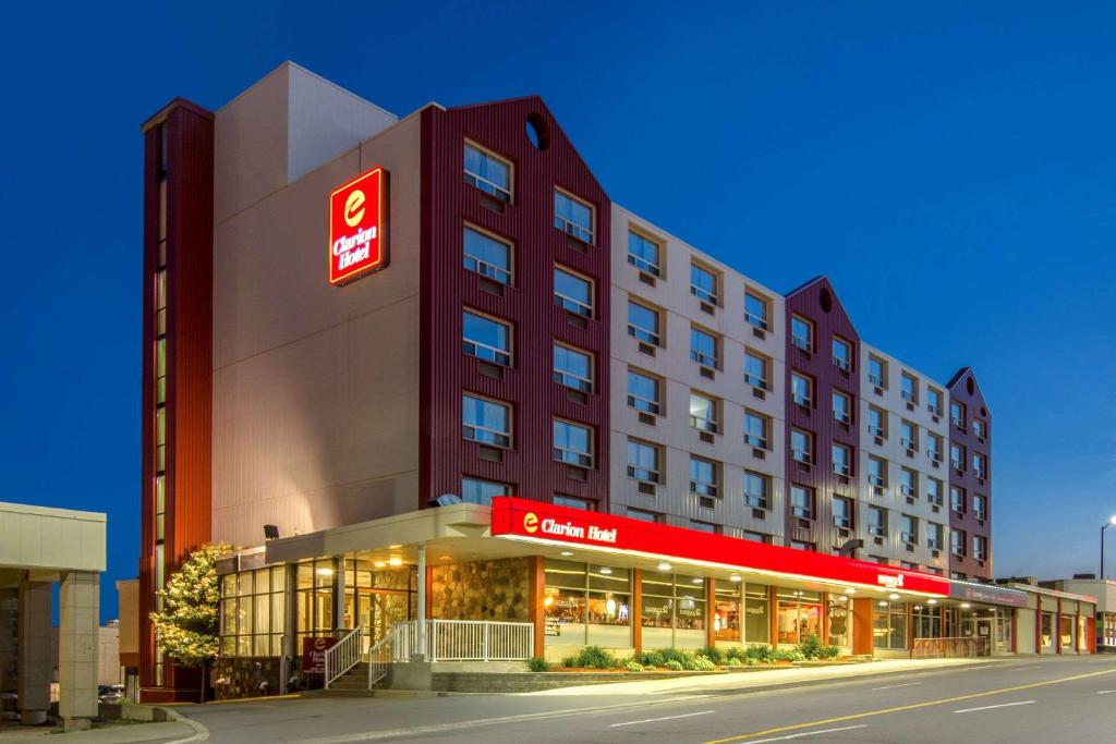 a rendering of a hotel building with a store at Clarion Hotel in Sudbury