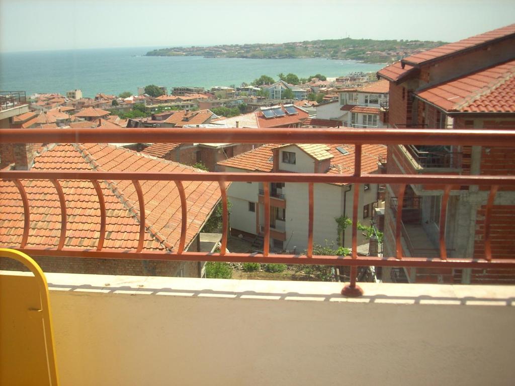 a view of a city from a balcony at Guest House Pepina in Sozopol