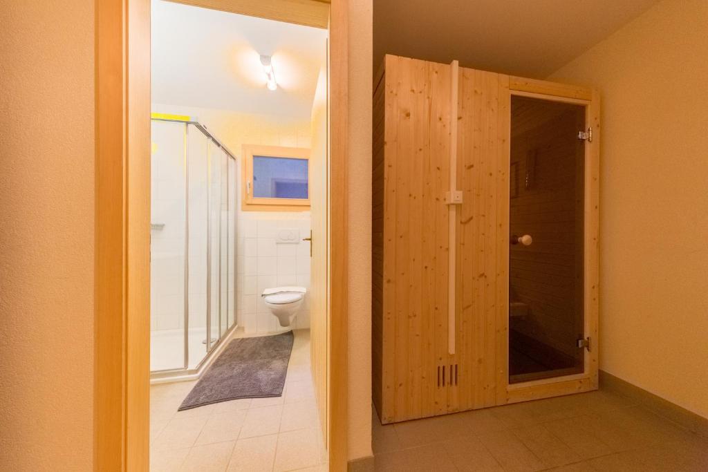 Koupelna v ubytování Chalet Nid Blanc