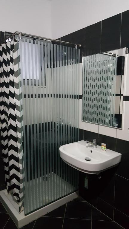 Koupelna v ubytování Hotel Divers