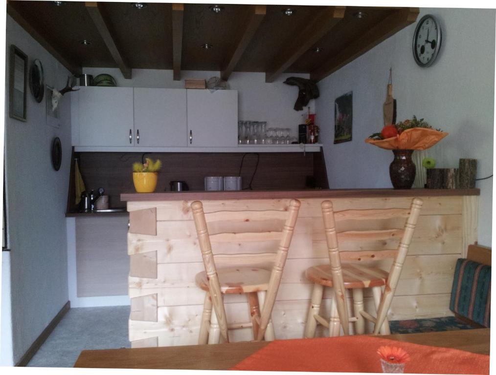 Kuchyň nebo kuchyňský kout v ubytování Gästepension Wiesenheim