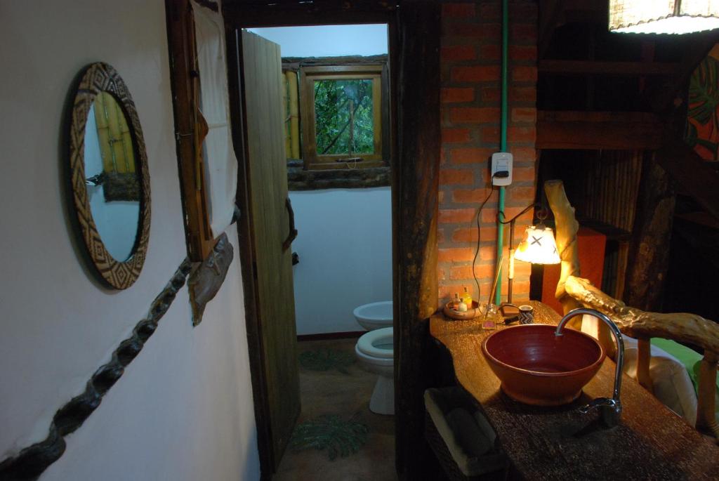 Koupelna v ubytování Tacuapí Lodge