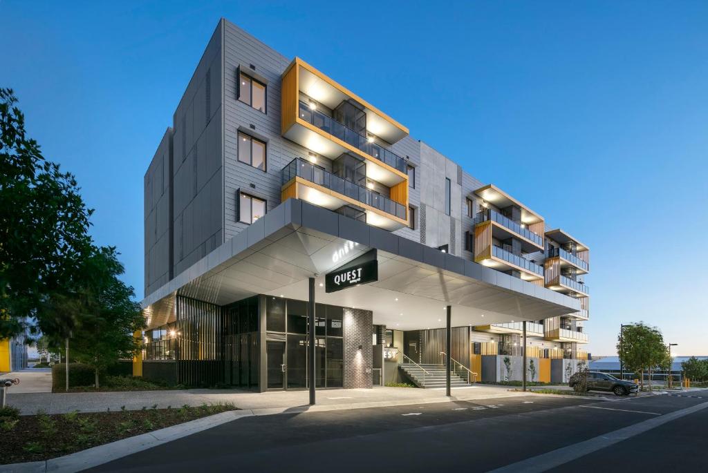 a building with a sign that reads hotel at Quest Notting Hill in Clayton North