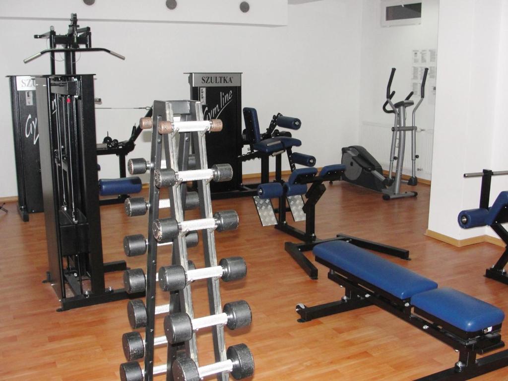 Posilňovňa alebo fitness centrum v ubytovaní Zielone Tarasy z ogródkiem