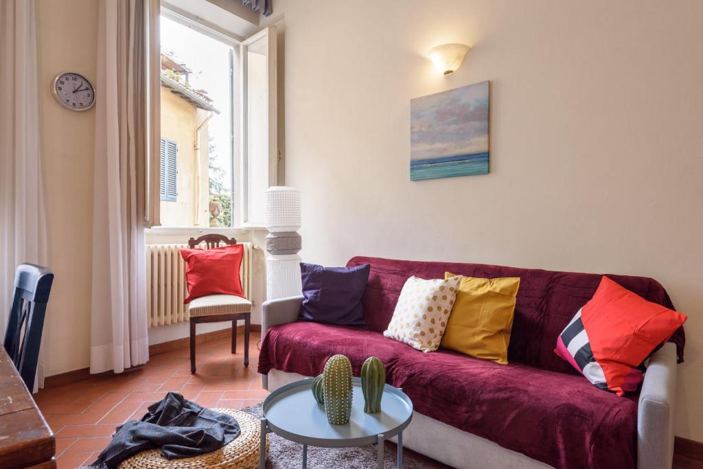 Χώρος καθιστικού στο Enchanting Alcove in Florence Ponte Vecchio