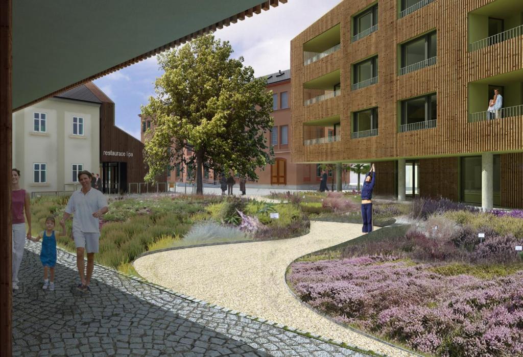 Zahrada ubytování Aparthotel Lípa