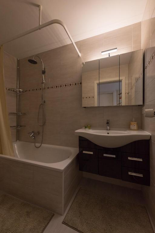 Koupelna v ubytování Muhusin Apartments