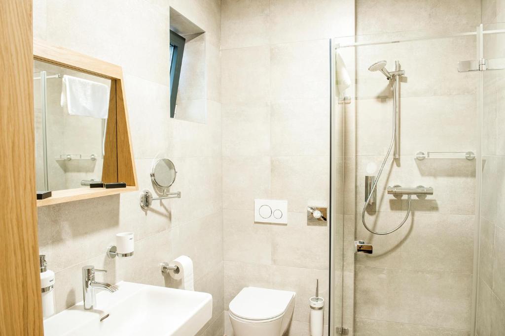 Kúpeľňa v ubytovaní Penzión & Wellness MERIDIANA Bojnice rezort