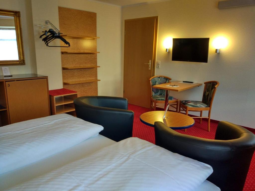 Postel nebo postele na pokoji v ubytování Pension Wehner