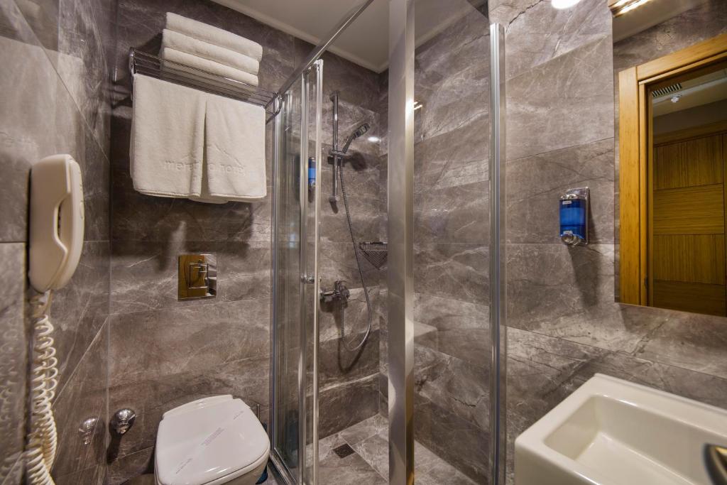 Koupelna v ubytování Meretto Hotel LALELİ