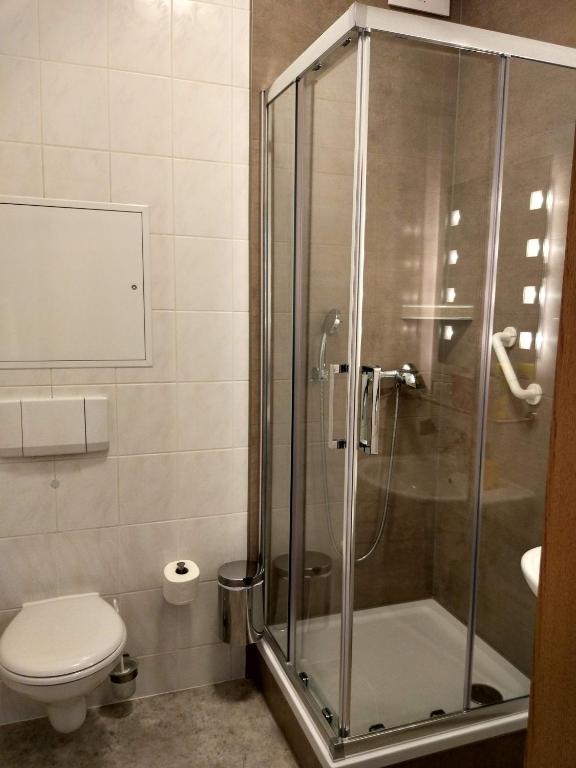 Koupelna v ubytování Pension Wehner