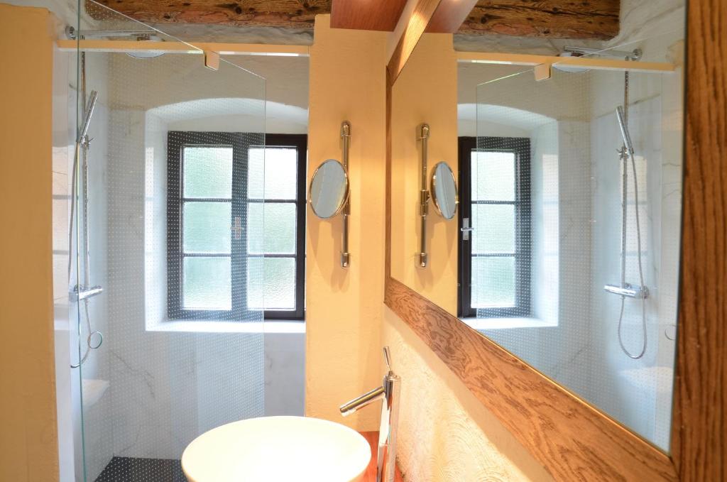 Kúpeľňa v ubytovaní Welness penzion Modrý jelen