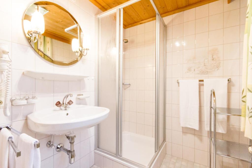 Koupelna v ubytování Haus Waltraud