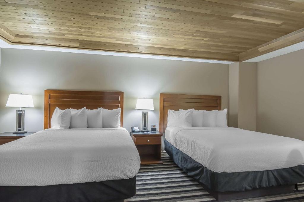 Postel nebo postele na pokoji v ubytování Quality Inn West Edmonton