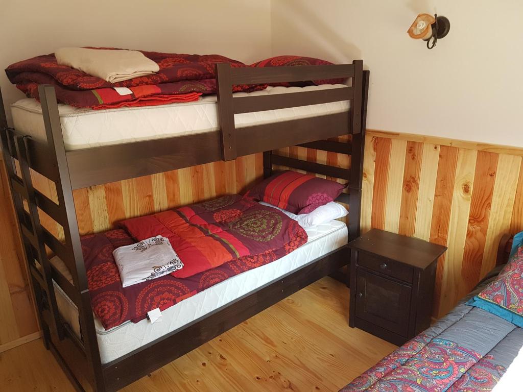 Postel nebo postele na pokoji v ubytování Cabaña Mirador Caburgua