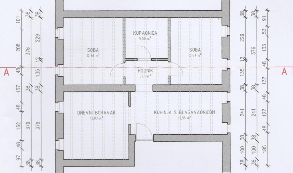 Plán poschodí v ubytovaní Apartment Angel Zagreb 1