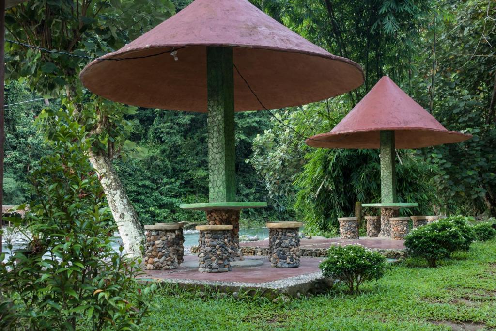 Un jardín fuera de Rain Forest Guest House and Jungle Trekking