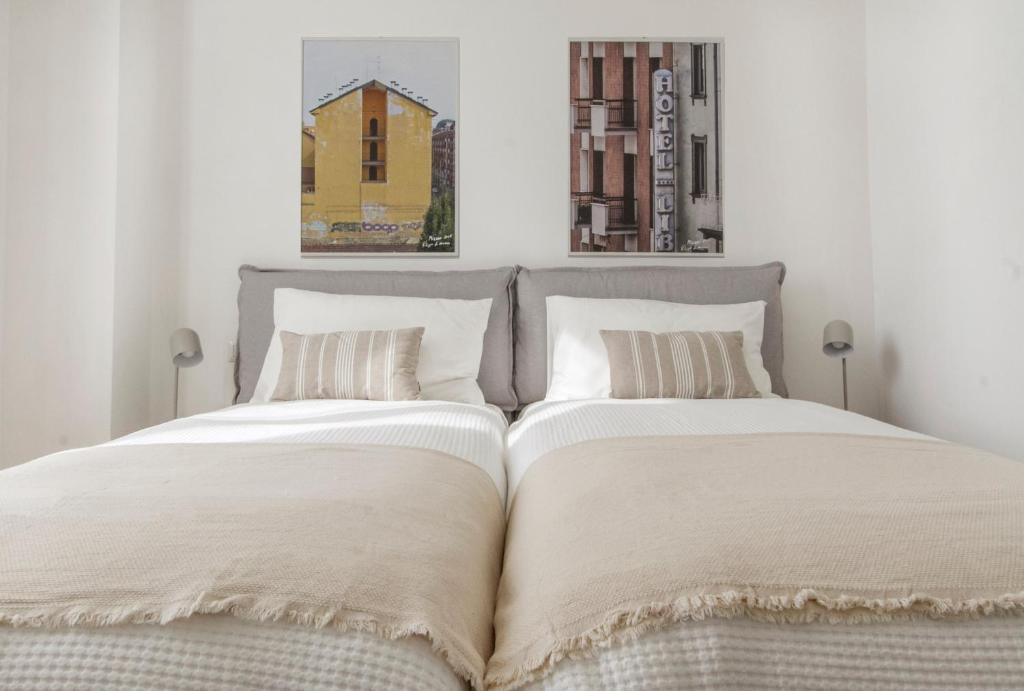 Posteľ alebo postele v izbe v ubytovaní Luxury and spacious apartment (Bocconi)