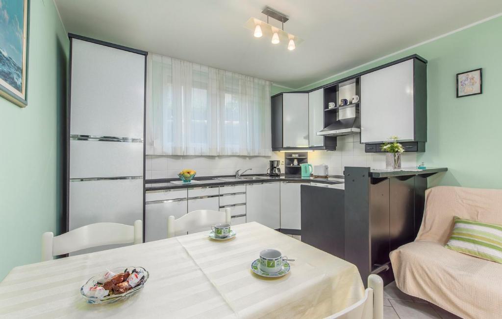 Kuchyň nebo kuchyňský kout v ubytování Apartment Complex Silvia