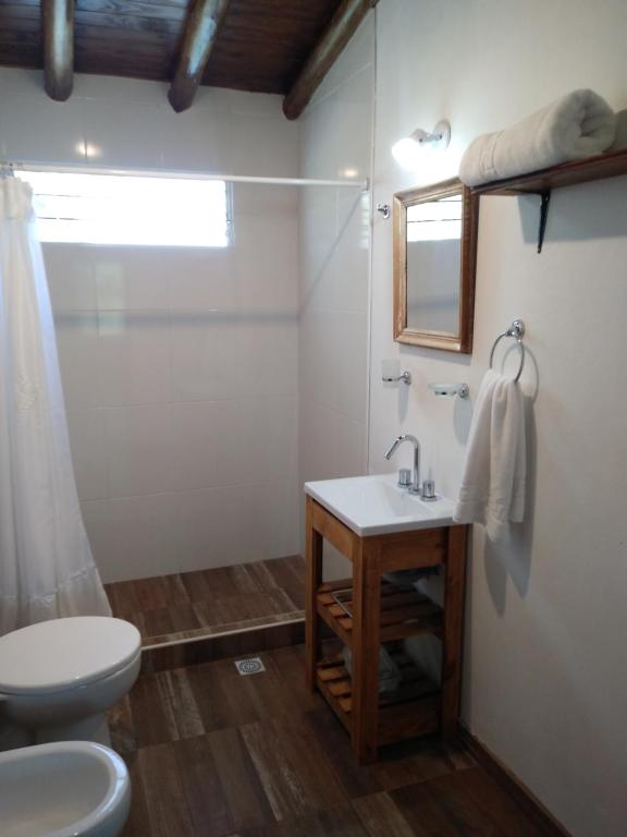a bathroom with a toilet and a sink at Apartamento Cerrito in San Rafael