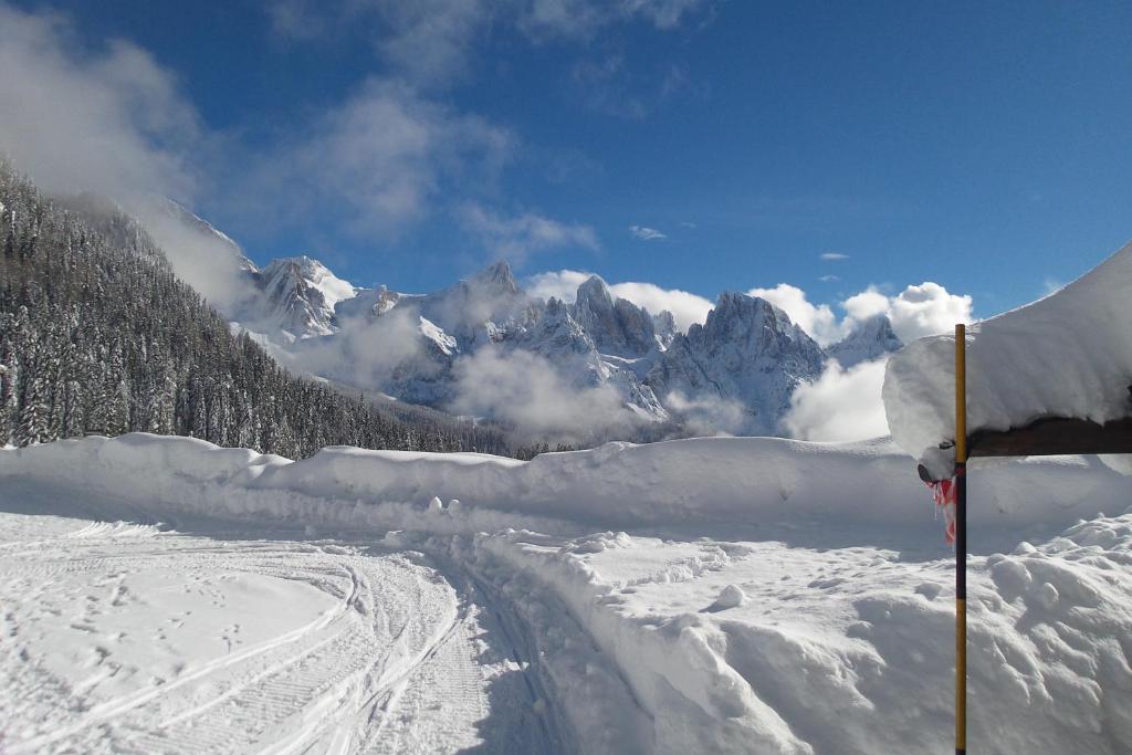 Malga Ces during the winter