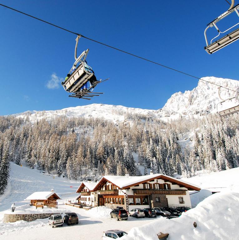 Malga Ces during the winter